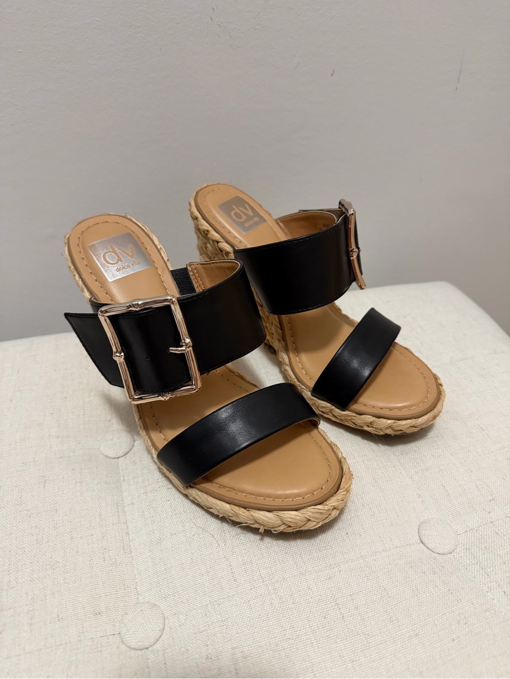 Dolce Vita Black Wedges